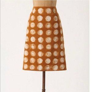 Maeve Corded Dots Velvet Pencil Skirt